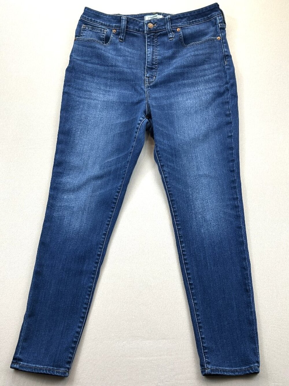 Madewell Jeans Womens Size 32 Blue Denim Curvy High Rise Skinny Stretch
